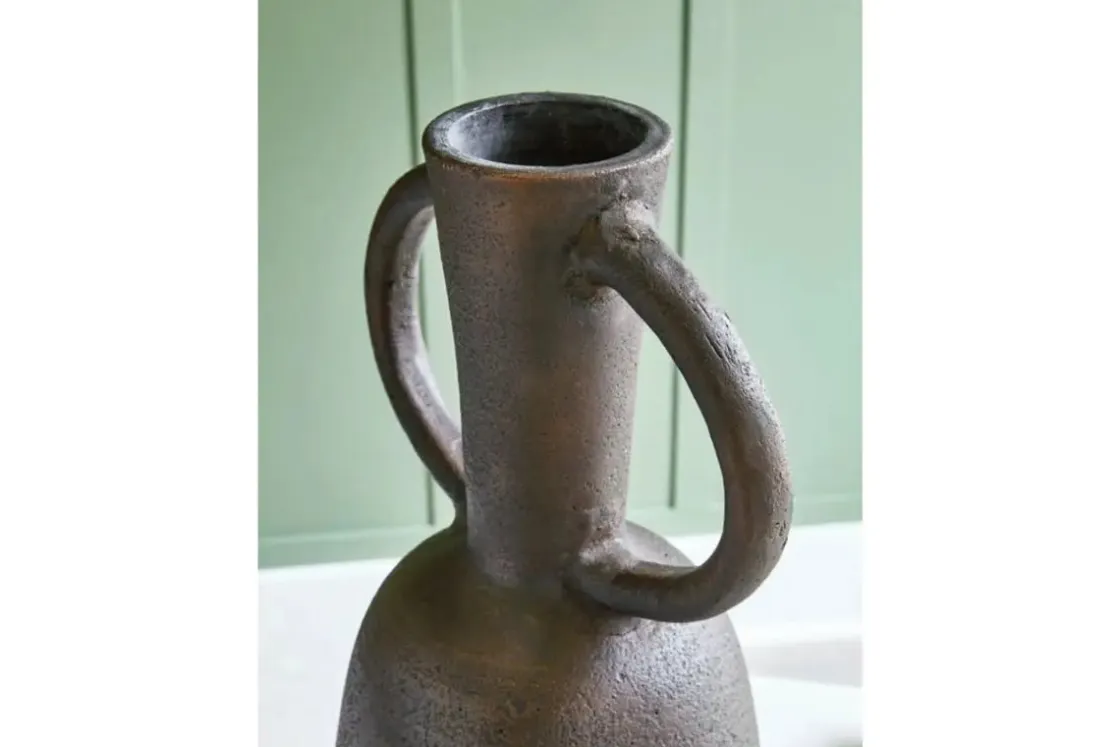 Mor Furniture Aadeen Small Vase In Distressed Brown
