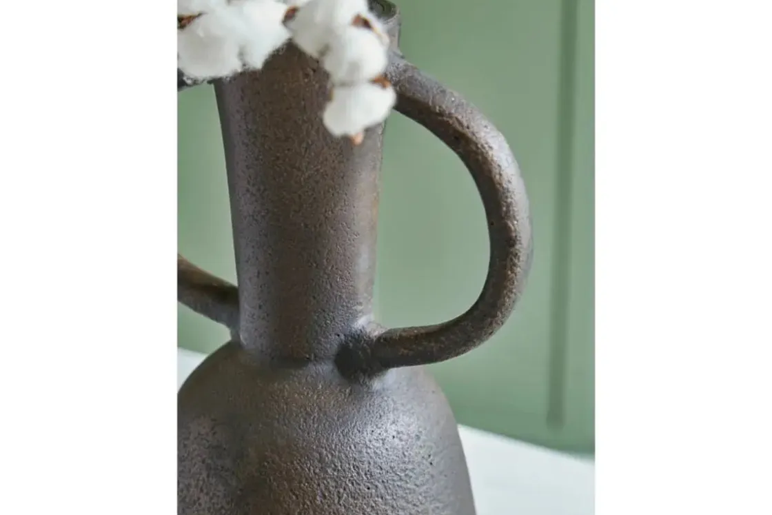 Mor Furniture Aadeen Small Vase In Distressed Brown