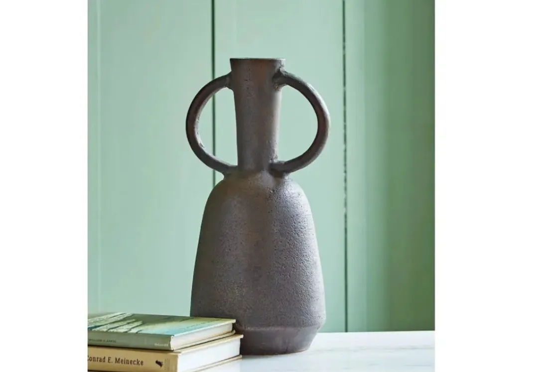 Mor Furniture Aadeen Small Vase In Distressed Brown