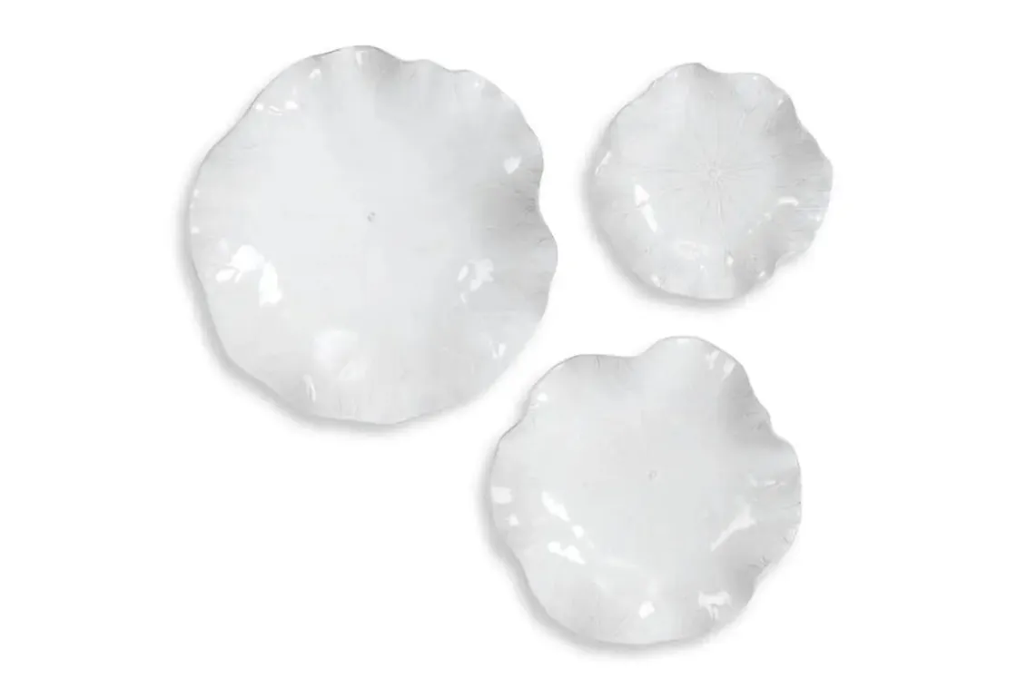Mor Furniture Abella Ceramic Wall Art In Blue, Set Of 3