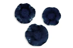 Mor Furniture Abella Ceramic Wall Art In Blue, Set Of 3