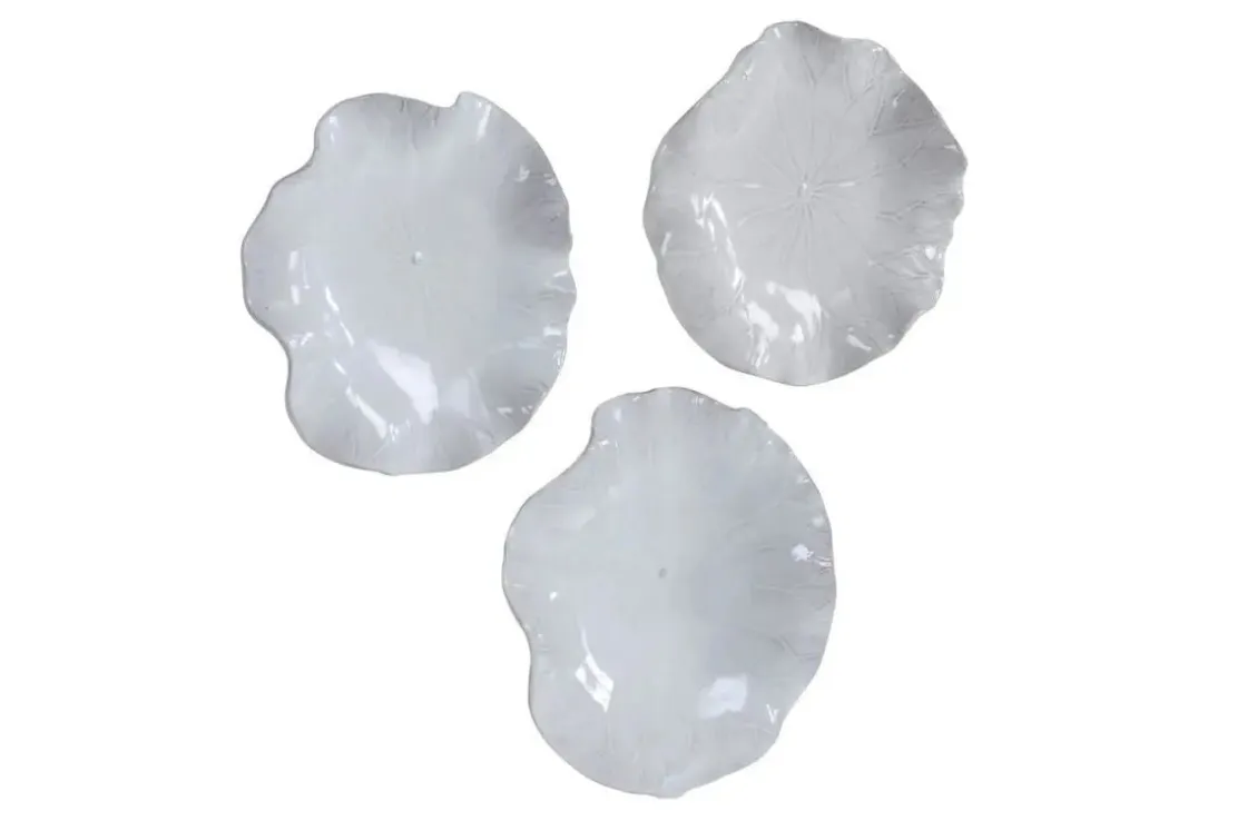 Mor Furniture Abella Ceramic Wall Art In Blue, Set Of 3