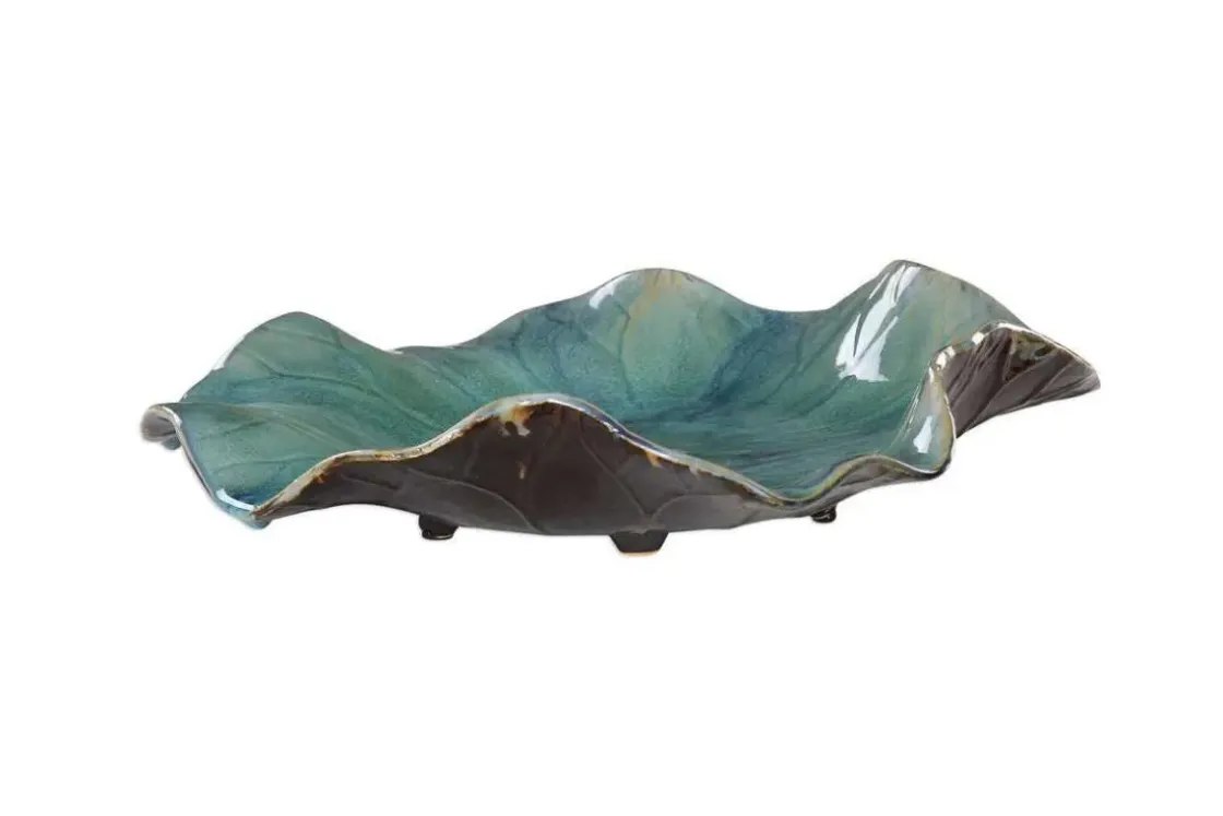 Mor Furniture Abella Ceramic Wall Art In Blue, Set Of 3