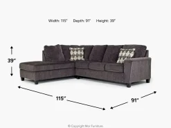 Mor Furniture Abinger Sofa Tux Chaise Sectional In , Left Facing