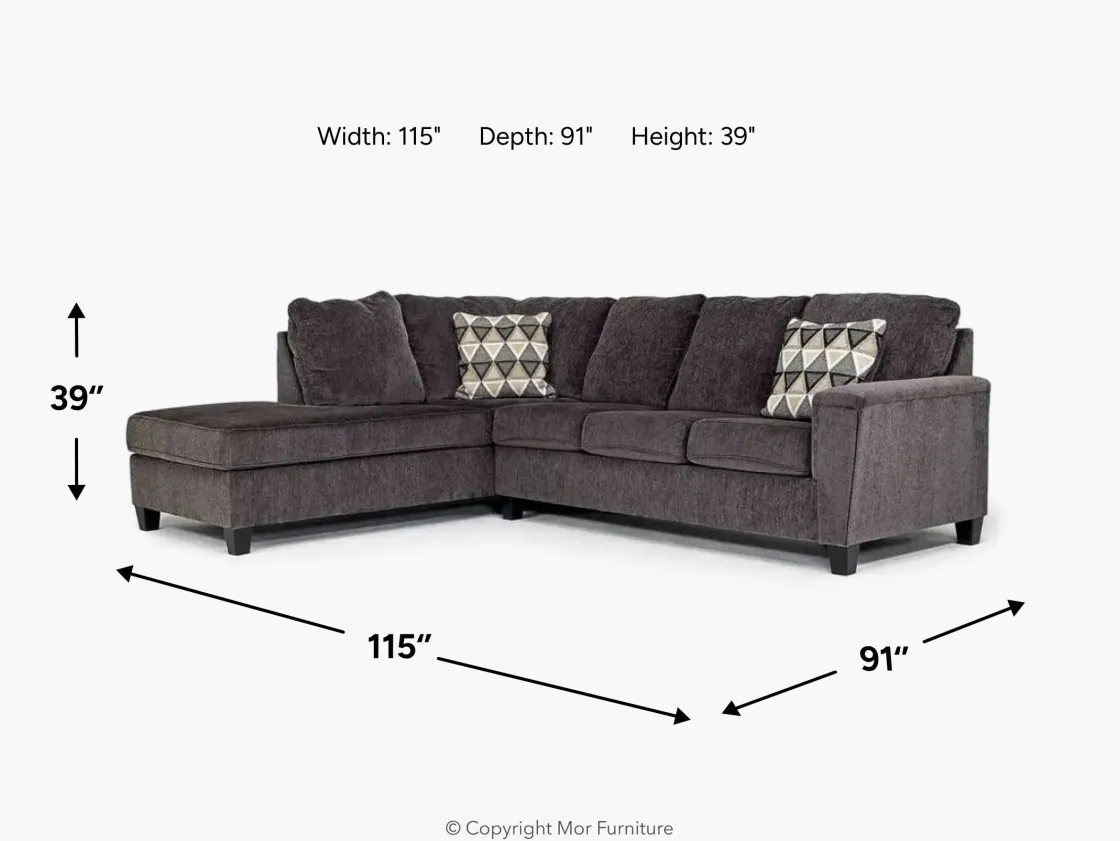 Mor Furniture Abinger Sofa Tux Chaise Sectional In , Left Facing