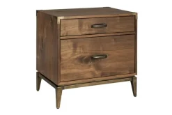 Mor Furniture Adler Panel Bed, Dresser, Mirror & Nightstand In Natural Walnut, Full