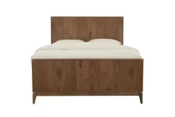 Mor Furniture Adler Panel Bed, Dresser, Mirror & Nightstand In Natural Walnut, Full