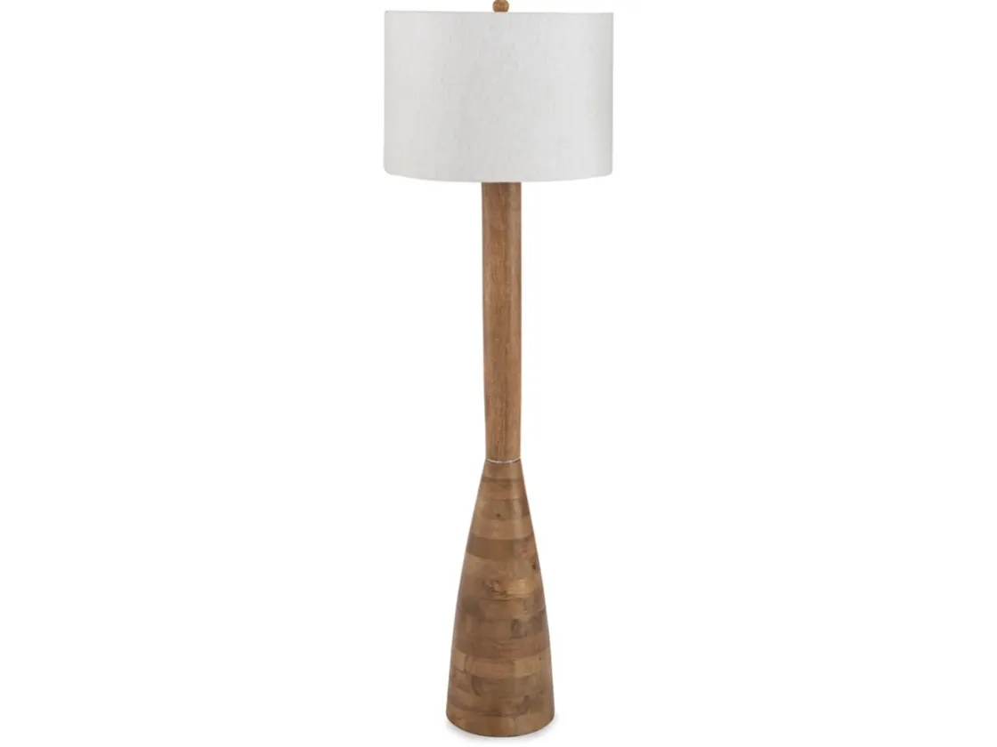 Mor Furniture Ailsa Floor Lamp In Natural Brown
