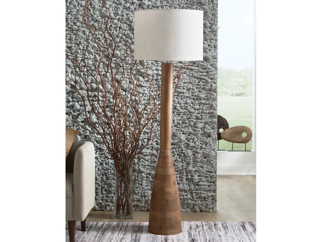 Mor Furniture Ailsa Floor Lamp In Natural Brown