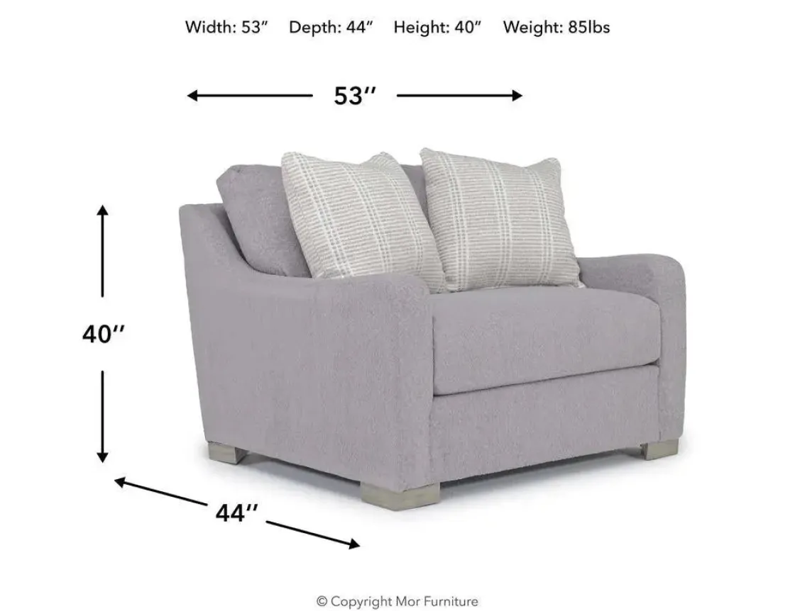 Mor Furniture Alice Chair In Bellevue Platinum, Down