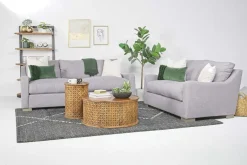 Mor Furniture Alice Sofa & Loveseat In Bellevue Platinum