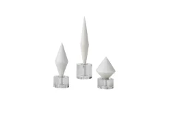 Mor Furniture Alize Sculpture In White, Set Of 3