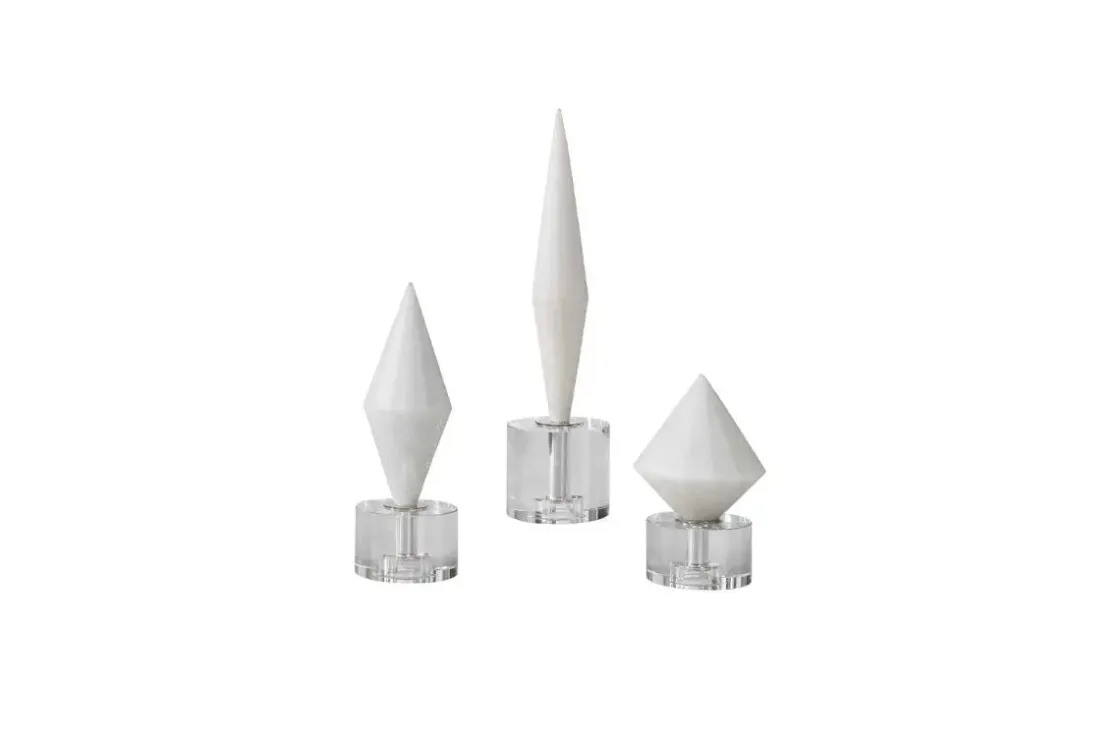 Mor Furniture Alize Sculpture In White, Set Of 3