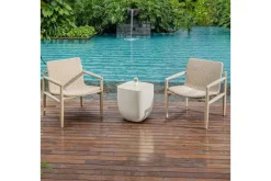 Mor Furniture Alma Outdoor Square End Table In White