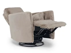 Mor Furniture Alpaca Swivel Gliding Recliner In Badgley Hemp