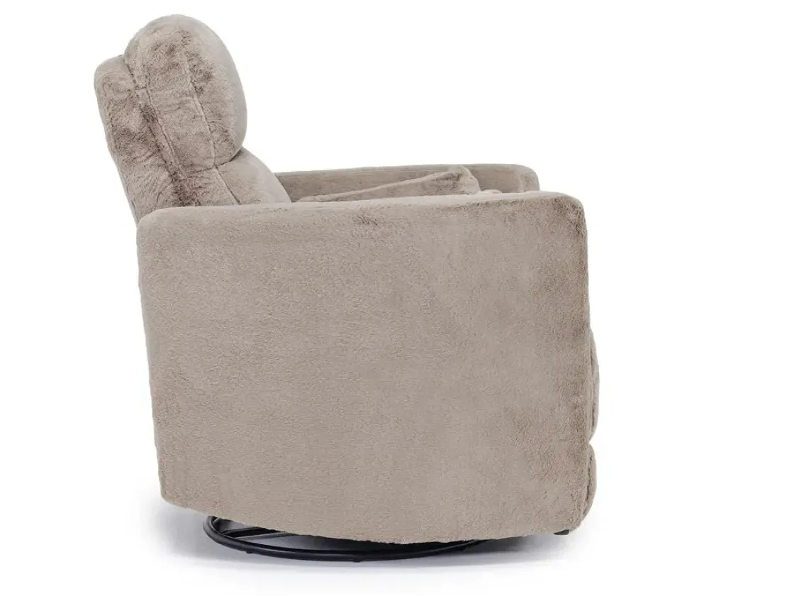 Mor Furniture Alpaca Swivel Gliding Recliner In Badgley Hemp