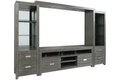 Mor Furniture Altamonte 4 Piece Entertainment Center In Gray, 70 Inch