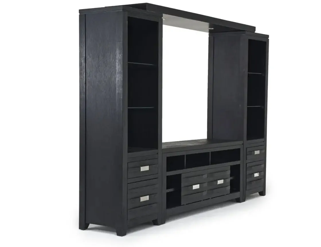 Mor Furniture Altamonte 4 Piece Entertainment Center In Gray, 70 Inch