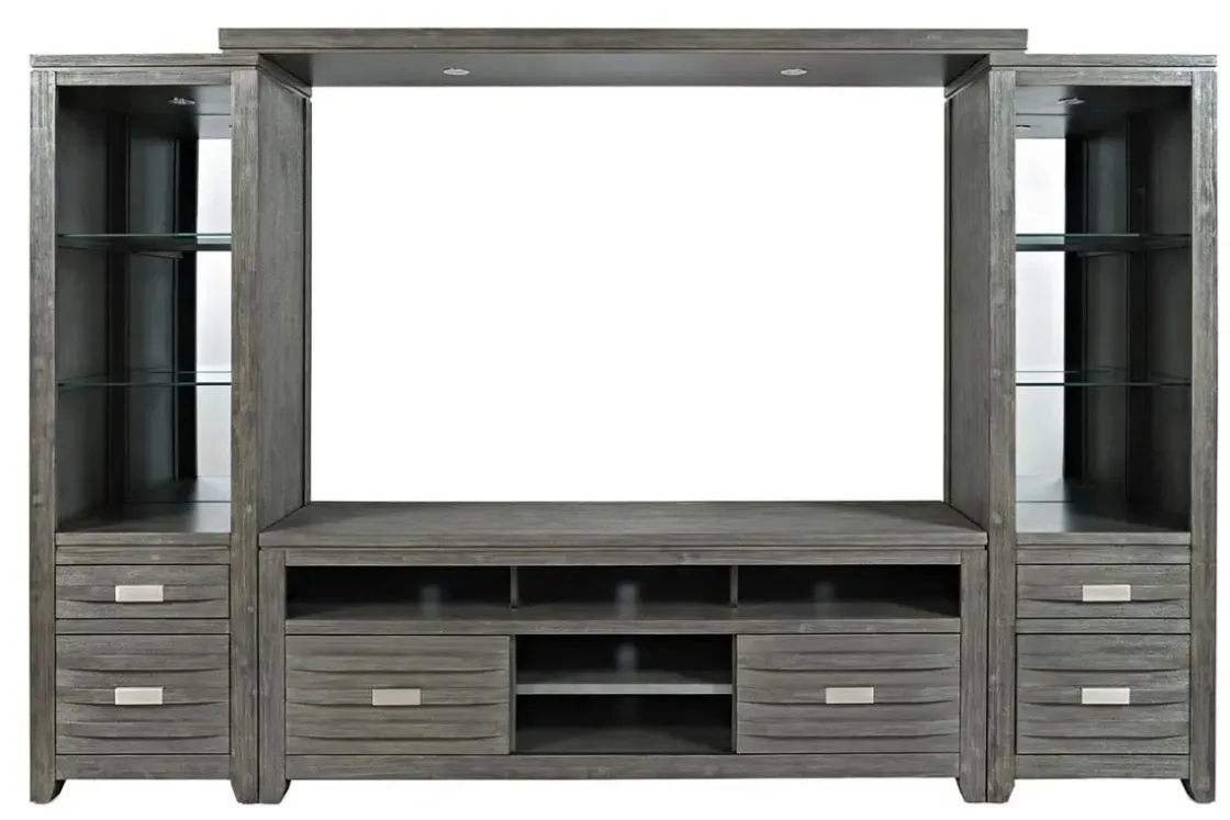 Mor Furniture Altamonte 4 Piece Entertainment Center In Gray, 70 Inch