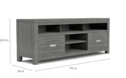 Mor Furniture Altamonte Media Console In Gray, 60 Inch