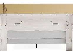Mor Furniture Altyra Bookcase Bed In Pearl White, Queen