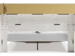 Mor Furniture Altyra Bookcase Bed W/ Storage In Pearl White, Queen