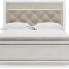 Mor Furniture Altyra Panel Bed In Pearl White, Twin