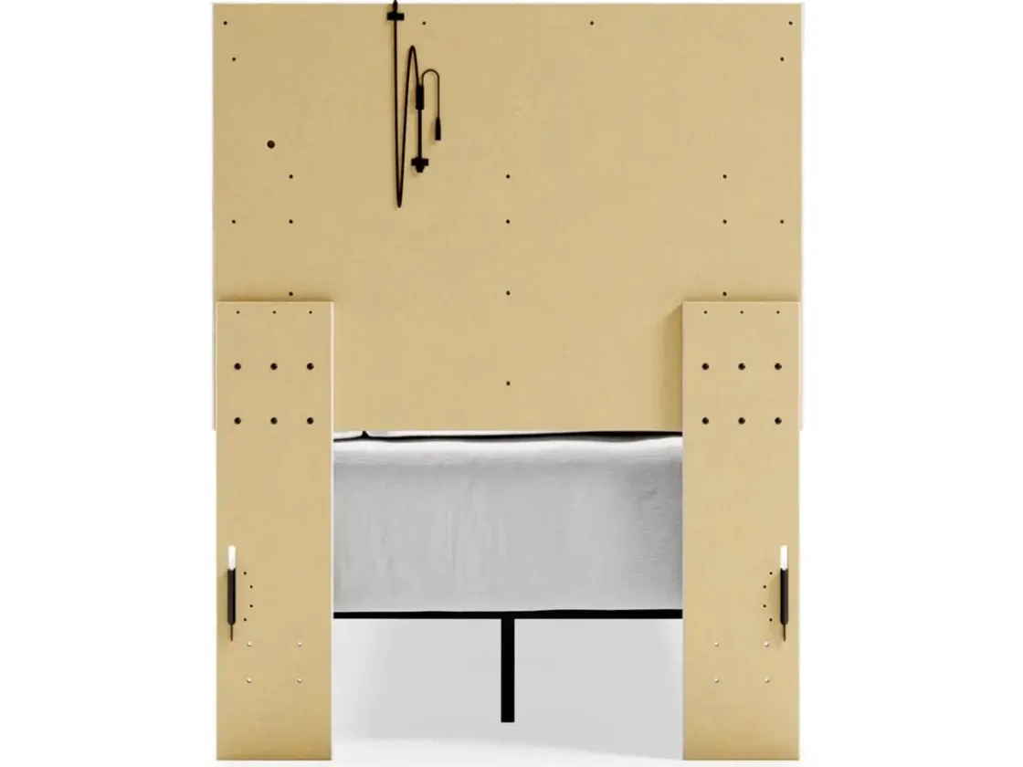 Mor Furniture Altyra Panel Bed In Pearl White, Twin