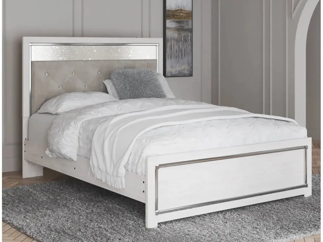 Mor Furniture Altyra Panel Bed In Pearl White, Twin