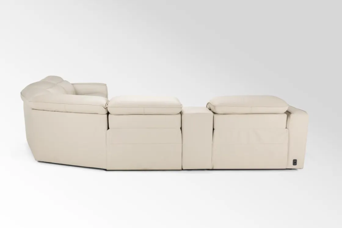 Mor Furniture Amara 6 Piece 2 Power Sectional In Tasmin Granite