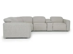 Mor Furniture Amara 6 Piece 2 Power Sectional In Tasmin Granite