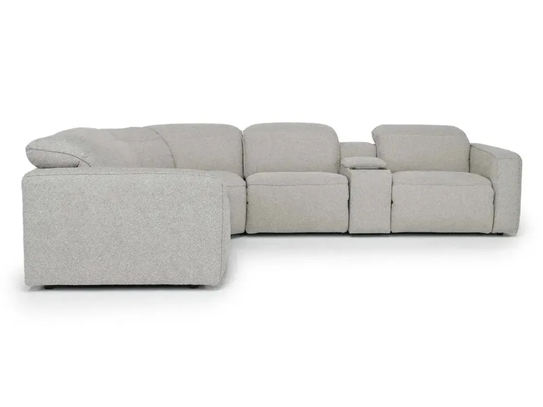 Mor Furniture Amara 6 Piece 2 Power Sectional In Tasmin Granite