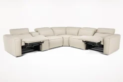 Mor Furniture Amara 6 Piece 2 Power Sectional In Tasmin Granite