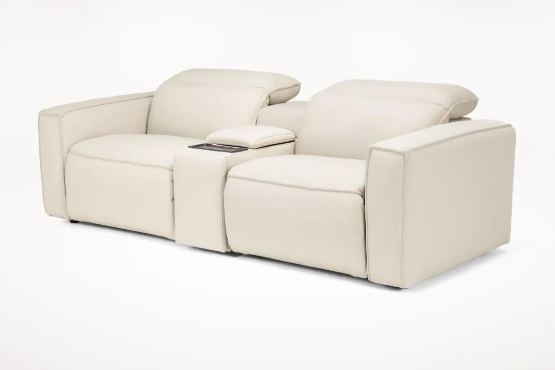 Mor Furniture Amara 2 Power Console Loveseat In Tasmin Granite