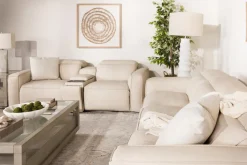 Mor Furniture Amara 2 Power Console Loveseat In Tasmin Granite
