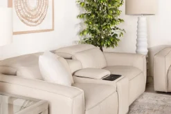 Mor Furniture Amara 2 Power Console Loveseat In Tasmin Granite