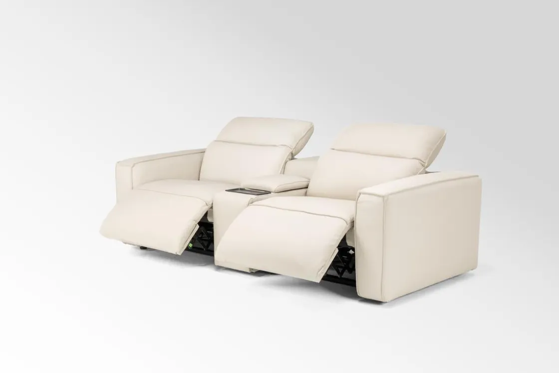 Mor Furniture Amara 2 Power Console Loveseat In Tasmin Granite