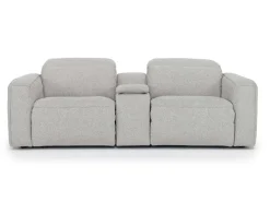 Mor Furniture Amara 2 Power Console Loveseat In Tasmin Granite