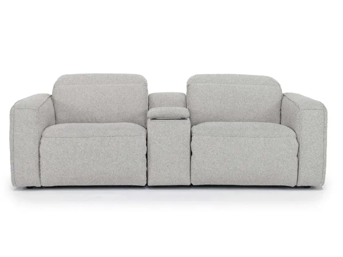 Mor Furniture Amara 2 Power Console Loveseat In Tasmin Granite
