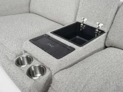 Mor Furniture Amara 2 Power Console Loveseat In Tasmin Granite
