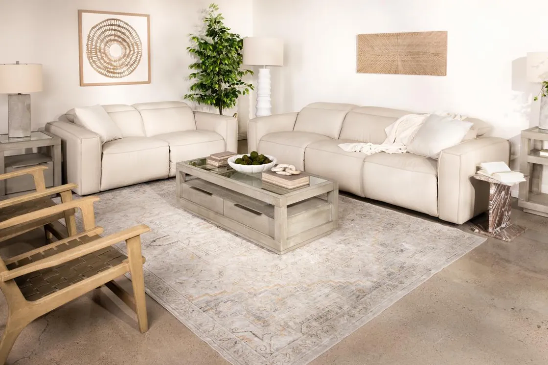 Mor Furniture Amara 2 Power Sofa & Loveseat In Tasmin Granite