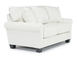Mor Furniture Amelia Crypton Performance Loveseat In Nomad Snow, Down