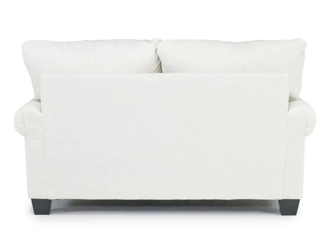 Mor Furniture Amelia Crypton Performance Loveseat In Nomad Snow, Down