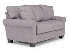 Mor Furniture Amelia Crypton Performance Loveseat In Nomad Snow, Down