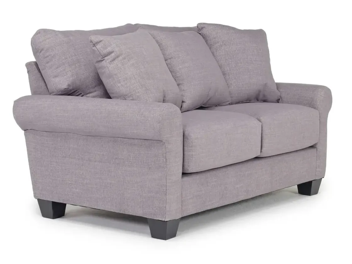 Mor Furniture Amelia Crypton Performance Loveseat In Nomad Snow, Down