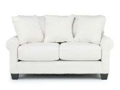 Mor Furniture Amelia Crypton Performance Loveseat In Nomad Snow, Down