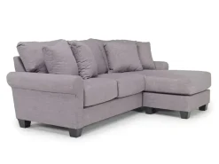 Mor Furniture Amelia Crypton Performance Sofa Chaise In Nomad Snow, Down