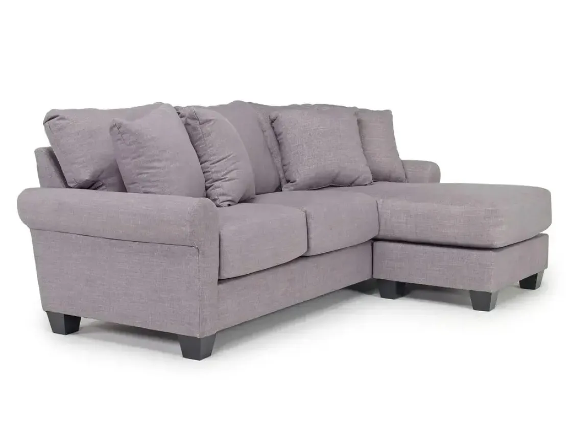 Mor Furniture Amelia Crypton Performance Sofa Chaise In Nomad Snow, Down