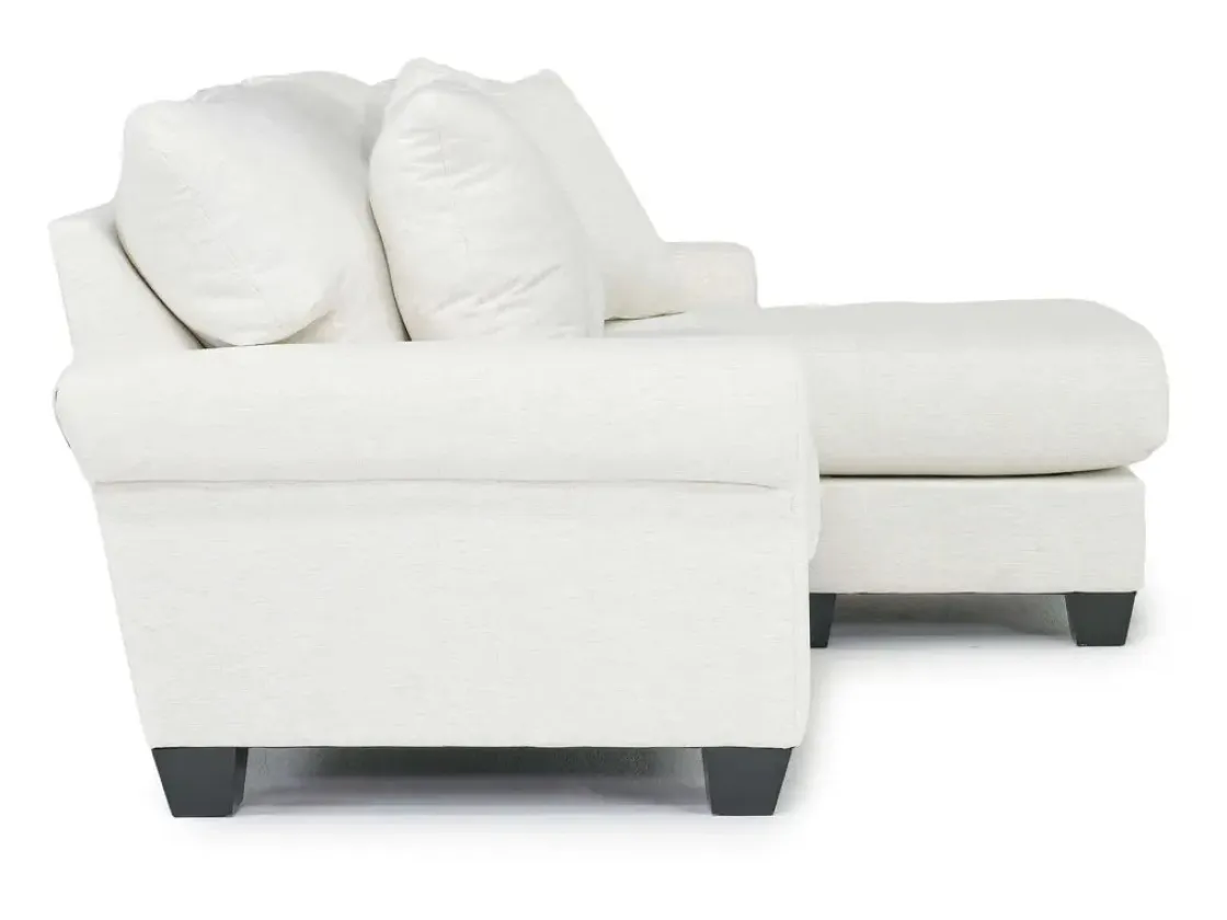Mor Furniture Amelia Crypton Performance Sofa Chaise In Nomad Snow, Down