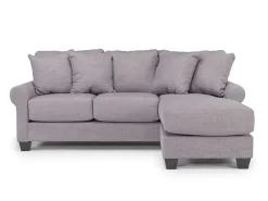 Mor Furniture Amelia Crypton Performance Sofa Chaise In Nomad Snow, Down